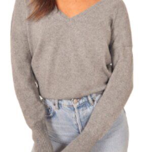 Reformation Sadie Cashmere Blend V-Neck Sweater